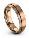 Woman&#39;s Solid 18K Rose Gold Wedding Bands Tungsten Wedding Bands Man Engagement - Charming Jewelers
