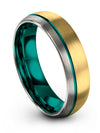 Woman&#39;s Jewlery Wedding Ring 18K Yellow Gold Tungsten Carbide 6mm 18K Yellow - Charming Jewelers
