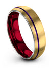 Wedding Bands for His and Husband 18K Yellow Gold Tungsten Ring for Male 18K - Charming Jewelers