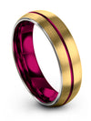 Tungsten Anniversary Ring 18K Yellow Gold Tungsten Carbide Band 18K Yellow Gold - Charming Jewelers