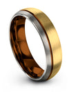 Plain 18K Yellow Gold Wedding Bands for Guys Wedding Band Sets for Him and Her - Charming Jewelers