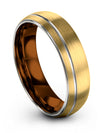 Matching Wedding 18K Yellow Gold Rings for Couples Girlfriend and Wife Tungsten - Charming Jewelers