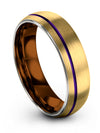Men Promise Band 18K Yellow Gold and Tungsten Matte Promise 18K Yellow Gold - Charming Jewelers
