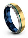 Mens Jewelry Set 18K Yellow Gold Tungsten Engagement Woman Band Engagement Man - Charming Jewelers