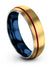 18K Yellow Gold Red Girlfriend and Boyfriend Wedding Ring
