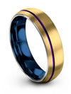Set of Promise Ring 18K Yellow Gold Tungsten Carbide Band for Men&#39;s 18K Yellow - Charming Jewelers