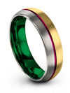 Men&#39;s Gunmetal Line Anniversary Ring Tungsten Ring Polished Engagement Guys - Charming Jewelers