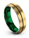 Weddings Band 18K Yellow Gold Matching Tungsten Ring for Couples Set of Ring - Charming Jewelers