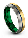 Tungsten Anniversary Band for Men&#39;s 18K Yellow Gold Tungsten Bands 18K Yellow - Charming Jewelers