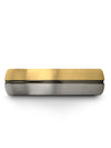 18K Yellow Gold Matching Wedding Ring 18K Yellow Gold Gunmetal Tungsten I Love - Charming Jewelers