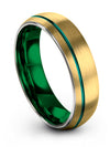 Wedding Band Male 18K Yellow Gold Tungsten Bands Engagement Woman&#39;s Bands Set - Charming Jewelers