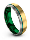 18K Yellow Gold Plated Woman Wedding Ring Tungsten Wedding Rings Set 18K Yellow - Charming Jewelers