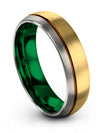 Male Wedding Bands 18K Yellow Gold Plated Men Bands Tungsten Bands Sets - Charming Jewelers