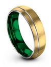 Plain 18K Yellow Gold Wedding Ring for Guys 18K Yellow Gold Tungsten Engagement - Charming Jewelers