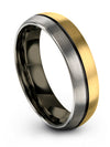 Couples 18K Yellow Gold Wedding Rings Sets His and Husband Wedding Band Sets - Charming Jewelers