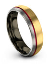 Metal Promise Ring Lady 18K Yellow Gold Rings Tungsten Bands Sets 18K Yellow - Charming Jewelers