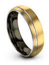 Personalized Wedding Ring for Couples Male Wedding Bands Tungsten 18K Yellow - Charming Jewelers