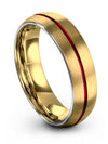 Ring Couple Wedding Tungsten Carbide Band for Mens 18K Yellow Gold Couples - Charming Jewelers