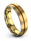 Carbide Wedding Rings Female Tungsten Bands Ladies Brushed 18K Yellow Gold Ring - Charming Jewelers