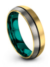 18K Yellow Gold Promise Band for Ladies and Female Wedding Band for Husband - Charming Jewelers