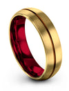 18K Yellow Gold Plain Wedding Ring Fancy Ring 18K Yellow Gold Engagement Mens - Charming Jewelers