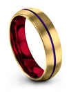 Plain 18K Yellow Gold Wedding Rings for Guys Luxury Tungsten Ring Couple - Charming Jewelers