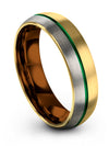 Wife and Husband 18K Yellow Gold Wedding Bands Sets His and His Tungsten - Charming Jewelers