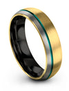 Wedding Rings Sets Husband and Boyfriend 18K Yellow Gold Tungsten Bands Set - Charming Jewelers