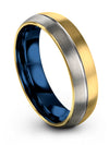 Wedding Bands Woman Tungsten Band Matte Girlfriend and Wife Rings 18K Yellow - Charming Jewelers