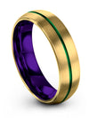 Guys Engravable Wedding Band Tungsten Carbide 18K Yellow Gold Ring 18K Yellow - Charming Jewelers