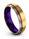 Brushed 18K Yellow Gold Men Wedding Ring Nice Wedding Ring 18K Yellow Gold Ring - Charming Jewelers