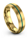 18K Yellow Gold Matching Rings Men&#39;s Wedding Rings Wedding Bands Sets Tungsten - Charming Jewelers