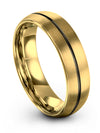 18K Yellow Gold Jewelry Sets for Womans 6mm 18K Yellow Gold Tungsten Ring 18K - Charming Jewelers