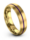 Wedding Band Set for Guys and Woman Wedding Band 18K Yellow Gold Tungsten - Charming Jewelers