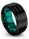Unique Wedding Bands for Womans Awesome Tungsten Band Guy Small Ring Black - Charming Jewelers