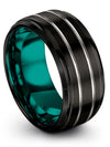 Simple Anniversary Ring Female Tungsten Matching Ring Nurse Band Black Couples - Charming Jewelers