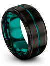 Unique Wedding Bands for Womans Awesome Tungsten Band Guy Small Ring Black - Charming Jewelers
