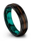 Black Man Wedding Rings Set Wedding Rings Black Tungsten Carbide Couples Ring - Charming Jewelers