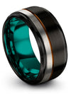Wife and His Black Wedding Rings Sets Guys Tungsten Carbide Wedding Bands Black - Charming Jewelers