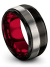 Tungsten Promise Ring Set Tungsten Carbide Wedding Band Sets Black Tungsten - Charming Jewelers