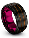 Matching Wedding Bands Sets for Boyfriend and Husband Womans Tungsten Rings - Charming Jewelers