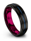 Black Wedding Band Tungsten Jewelry Engagement Men&#39;s Band Unique 6mm 20th Lady - Charming Jewelers