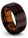 Wedding Band Womans Tungsten Matching Wedding Ring for Couples Matte Black - Charming Jewelers