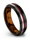 Black Wedding Bands Sets for Woman&#39;s Tungsten Carbide Black Band Hippy Band - Charming Jewelers