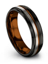 Engraved Wedding Ring for Girlfriend Black Band Tungsten Handmade Black Jewelry - Charming Jewelers