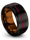 Black Wedding Bands Set for Her and Fiance Black Tungsten Rings for Men Couple - Charming Jewelers