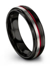 Men&#39;s Black Ring Wedding Ring Ladies Tungsten Rings Black Engagement Guys Ring - Charming Jewelers