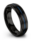 Black Men Wedding Bands 6mm Nice Rings Promise Engagement Man Bands for Male - Charming Jewelers