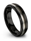 Black Gunmetal Wedding Bands for His Womans Tungsten Wedding Ring Gunmetal Line - Charming Jewelers