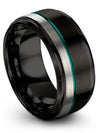 10mm Black Anniversary Band Woman Carbide Tungsten Wedding Rings Men&#39;s Right - Charming Jewelers